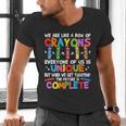 Teacher We Are Like a Box Of Crayons For Men Women Kids Men's V-Neck T-Shirt, gift for family, gift for coworker