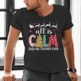 Teacher All Calm Said No Teacher Christmas Pencil Tree Men's V-Neck T-Shirt, gift for family, gift for coworker