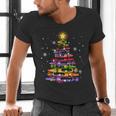 Teacher Crayon Christmas Tree Lights Student School Xmas Men's V-Neck T-Shirt, gift for family, gift for coworker Teacher Crayon Christmas Tree Lights Student School Xmas Men's V-Neck T-Shirt, gift for family, gift for coworker