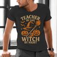Teacher By Day Witch By Night Halloween Teacher Witch Men's V-Neck T-Shirt, gift for family, gift for coworker Teacher By Day Witch By Night Halloween Teacher Witch Men's V-Neck T-Shirt, gift for family, gift for coworker