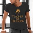 Teacher Of Dragons For Teachers Top Tee T-Shirt Men's V-Neck T-Shirt, gift for family, gift for coworker