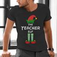 The Teacher Elf Family Matching Group Idea Christmas Men's V-Neck T-Shirt, gift for family, gift for coworker The Teacher Elf Family Matching Group Idea Christmas Men's V-Neck T-Shirt, gift for family, gift for coworker