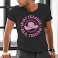 In My Teacher Era Yeehaw Pink Teacher Western Cowgirl Men's V-Neck T-Shirt, gift for family, gift for coworker In My Teacher Era Yeehaw Pink Teacher Western Cowgirl Men's V-Neck T-Shirt, gift for family, gift for coworker