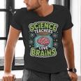 Teacher Halloween Costume Science Teachers Love Brains Men's V-Neck T-Shirt, Science Teacher Shirts, gift for family, gift for coworker