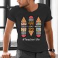 Teacher Life Teach Love Inspire Pencils Inspirational Women Men's V-Neck T-Shirt, gift for family, gift for coworker Teacher Life Teach Love Inspire Pencils Inspirational Women Men's V-Neck T-Shirt, gift for family, gift for coworker