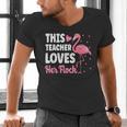 This Teacher Loves Her Flock Teaching Flamingo Girl Men's V-Neck T-Shirt, gift for family, gift for coworker This Teacher Loves Her Flock Teaching Flamingo Girl Men's V-Neck T-Shirt, gift for family, gift for coworker