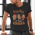 Teacher Of Smart Cookies Gingerbread Christmas Teacher Cute Men Women Kids Men's V-Neck T-Shirt, gift for family, gift for coworker