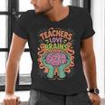 Teacher Teachers Love Brains Halloween Men Women Men's V-Neck T-Shirt, gift for family, gift for coworker Teacher Teachers Love Brains Halloween Men Women Men's V-Neck T-Shirt, gift for family, gift for coworker