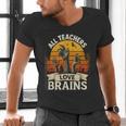Teacher All Teachers Love Brains Halloween Men's V-Neck T-Shirt, gift for family, gift for coworker Teacher All Teachers Love Brains Halloween Men's V-Neck T-Shirt, gift for family, gift for coworker