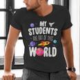 Teacher Tee My Students Are Out Of This World Space Men's V-Neck T-Shirt, gift for family, gift for coworker Teacher Tee My Students Are Out Of This World Space Men's V-Neck T-Shirt, gift for family, gift for coworker