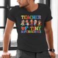 Teacher Of Tiny Superheroes Teach 100th Day Of School Men's V-Neck T-Shirt, gift for family, gift for coworker Teacher Of Tiny Superheroes Teach 100th Day Of School Men's V-Neck T-Shirt, gift for family, gift for coworker