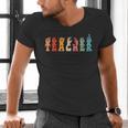 Teacher Word In Sign Language Awareness ASL Back To School Men's V-Neck T-Shirt, gift for family, gift for coworker Teacher Word In Sign Language Awareness ASL Back To School Men's V-Neck T-Shirt, gift for family, gift for coworker