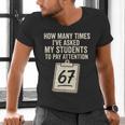 Teachers 67 Meme Men's V-Neck T-Shirt, gift for family, gift for coworker Teachers 67 Meme Men's V-Neck T-Shirt, gift for family, gift for coworker