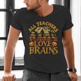 All Teachers Love Brains School Halloween Costume Men's V-Neck T-Shirt, gift for family, gift for coworker