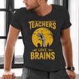 Teachers Love Brains Shirt Men Women Halloween Teacher Men's V-Neck T-Shirt, gift for family, gift for coworker Teachers Love Brains Shirt Men Women Halloween Teacher Men's V-Neck T-Shirt, gift for family, gift for coworker