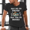Teachers Red Ribbon Week Say No To Drugs Say Yes To Books Men's V-Neck T-Shirt, gift for family, gift for coworker Teachers Red Ribbon Week Say No To Drugs Say Yes To Books Men's V-Neck T-Shirt, gift for family, gift for coworker