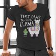 Teachers Testing Day Test Day No Prob Llama Teacher Men's V-Neck T-Shirt, gift for family, gift for coworker Teachers Testing Day Test Day No Prob Llama Teacher Men's V-Neck T-Shirt, gift for family, gift for coworker