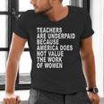 Teachers Are Underpaid Because America Does Not Value Men Women Men's V-Neck T-Shirt, gift for family, gift for coworker Teachers Are Underpaid Because America Does Not Value Men Women Men's V-Neck T-Shirt, gift for family, gift for coworker