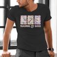 Teaching Is My Boos Teacher Ghost Halloween Women Girls Men's V-Neck T-Shirt, gift for family, gift for coworker