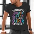 Teaching Music Is My Superpower Music Teacher For Men Women Kids Men's V-Neck T-Shirt, gift for family, gift for coworker