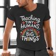 Teaching Tiny Humans Big Things I Teacher Men's V-Neck T-Shirt, gift for family, gift for coworker Teaching Tiny Humans Big Things I Teacher Men's V-Neck T-Shirt, gift for family, gift for coworker