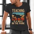 Teaching Is a Walk In Park Dinosaur Teacher Men's V-Neck T-Shirt, gift for family, gift for coworker Teaching Is a Walk In Park Dinosaur Teacher Men's V-Neck T-Shirt, gift for family, gift for coworker