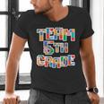 Team 5th Grade Building Blocks Bricks Theme Teacher Team For Men Women Kids Men's V-Neck T-Shirt, gift for family, gift for coworker Team 5th Grade Building Blocks Bricks Theme Teacher Team For Men Women Kids Men's V-Neck T-Shirt, gift for family, gift for coworker