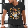 Team TK Crew Preppy Coquette Bow Pumpkin Fall TK Teacher Men's V-Neck T-Shirt, gift for family, gift for coworker Team TK Crew Preppy Coquette Bow Pumpkin Fall TK Teacher Men's V-Neck T-Shirt, gift for family, gift for coworker