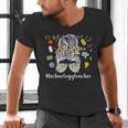 Technology Teacher Messy Bun Technology Teaching Men's V-Neck T-Shirt, gift for family, gift for coworker