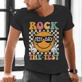 Test Day Rock The Test Teacher Testing Day You Got This Men's V-Neck T-Shirt, gift for family, gift for coworker