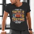 Test Day State Football Tackle Testing Day Sports Teacher Men's V-Neck T-Shirt, gift for family, gift for coworker