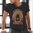 Thankful For My 5th Grade Turkeys Thanksgiving Teacher Men's V-Neck T-Shirt, gift for family, gift for coworker