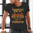 Thankful For My Pre K Turkeys Teacher Thanksgiving Men Women Men's V-Neck T-Shirt, gift for family, gift for coworker
