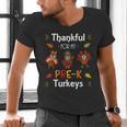 Thankful For My Prek Turkeys In Masks Thanksgiving Teacher For Men Women Men's V-Neck T-Shirt, gift for family, gift for coworker