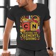 Thanksgiving 67 Meme Science Teacher Periodic Table Women Men's V-Neck T-Shirt, Science Teacher Shirts, gift for family, gift for coworker
