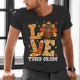 Thanksgiving Love Third Grade Teacher Turkey Autumn Fall Men Women Girls Kids Men's V-Neck T-Shirt, gift for family, gift for coworker Thanksgiving Love Third Grade Teacher Turkey Autumn Fall Men Women Girls Kids Men's V-Neck T-Shirt, gift for family, gift for coworker