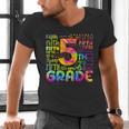 Tie Dye 5th Grade Typography Team Fifth Grade Teacher For Men Women Girls Kids Men's V-Neck T-Shirt, gift for family, gift for coworker
