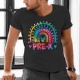 Tie Dye Prek Teacher Rainbow Preschool Back To School Girl Men's V-Neck T-Shirt, gift for family, gift for coworker