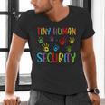 Tiny Human Security Preschool Childcare Teacher Babysitters Men's V-Neck T-Shirt, gift for family, gift for coworker