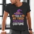 This Is My Tired Teacher Costume Halloween Men's V-Neck T-Shirt, gift for family, gift for coworker