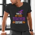 Tired Teacher Costume For Halloween Teachers Men's V-Neck T-Shirt, gift for family, gift for coworker
