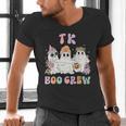TK Boo Crew Retro Groovy Halloween Floral Ghost TK Teacher Men's V-Neck T-Shirt, Groovy Teacher Shirts, gift for family, gift for coworker TK Boo Crew Retro Groovy Halloween Floral Ghost TK Teacher Men's V-Neck T-Shirt, Groovy Teacher Shirts, gift for family, gift for coworker