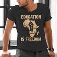 History Education Is Freedom African Map Black Teacher Men's V-Neck T-Shirt, History Teacher Shirts, gift for family, gift for coworker History Education Is Freedom African Map Black Teacher Men's V-Neck T-Shirt, History Teacher Shirts, gift for family, gift for coworker