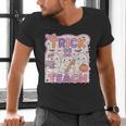 Trick Or Teach Retro Halloween Teacher Look Men's V-Neck T-Shirt, gift for family, gift for coworker