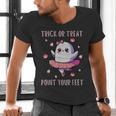 Trick Or Treat Point Your Feet Halloween Ghost Dance Teacher Men's V-Neck T-Shirt, gift for family, gift for coworker Trick Or Treat Point Your Feet Halloween Ghost Dance Teacher Men's V-Neck T-Shirt, gift for family, gift for coworker
