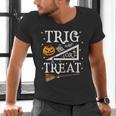 Trig Or Treat Shirt Halloween Math Teacher School College Men Women Kids Men's V-Neck T-Shirt, gift for family, gift for coworker