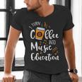I Turn Coffee Into Music Education Music Teacher Men's V-Neck T-Shirt, gift for family, gift for coworker I Turn Coffee Into Music Education Music Teacher Men's V-Neck T-Shirt, gift for family, gift for coworker