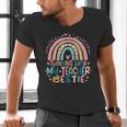 Twinning With My Teacher Bestie Rainbow Matching Teachers Men's V-Neck T-Shirt, gift for family, gift for coworker