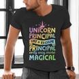 Unicorn Principal Back To School Teacher Appreciation Men's V-Neck T-Shirt, gift for family, gift for coworker