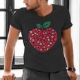 Valentines Day Teacher Hearts Apple Love Teach Women Men Men's V-Neck T-Shirt, gift for family, gift for coworker